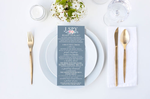 I spy wedding card ad lib card