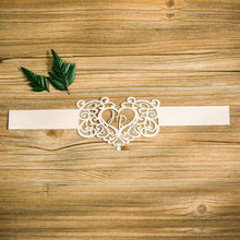 personalised heart shaped laser cut belly band
