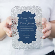 mirror foil wedding invitation