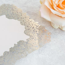 mirror foil wedding invitation