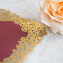 mirror foil wedding invitation