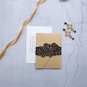 luxurious pocket fold invitation