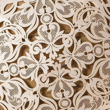 white laser cut wedding invitation
