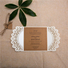 doily laser cut wedding invitation