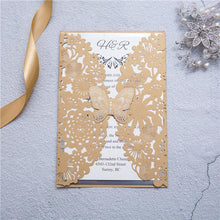 butterfly laser cut invitation