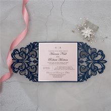 lace laser cut wedding invitation