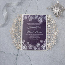frozen theme silver glitter winter snowflake invitation