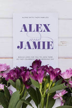 Classic purple Wedding invitation design
