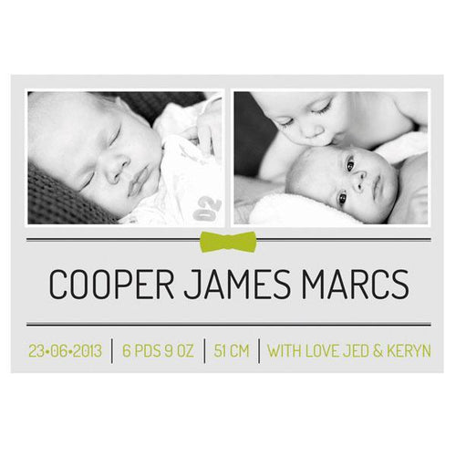 baby boy announcement card