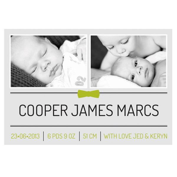 baby boy announcement card