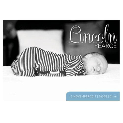 baby boy announcement card
