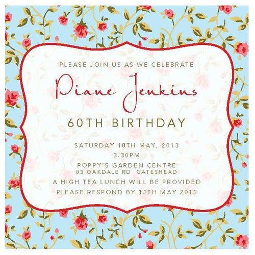 60th birthday invitation