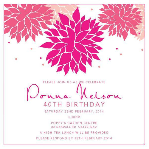 30th Birthday invitation with gold sparkles