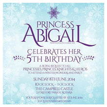 frozen themed 5th birthday invitation