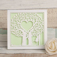 tree laser cut wedding invitation