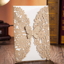 butterfly laser cut invitation