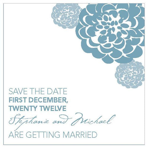 Floral save the date card design 