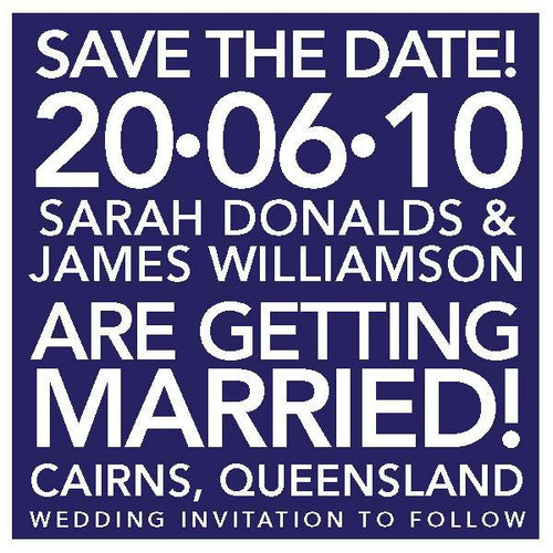 Classic save the date card design 