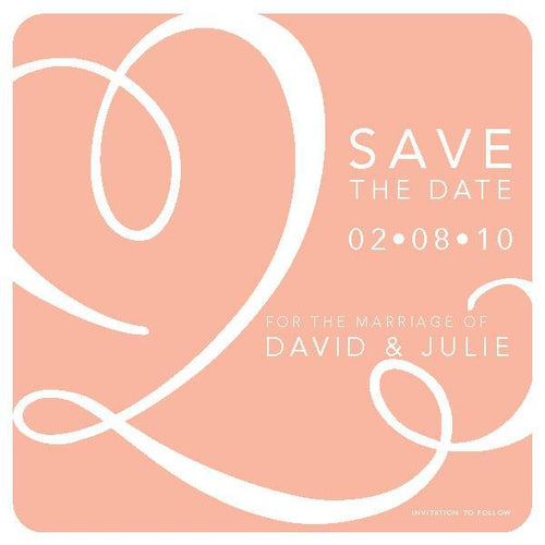 Love heart  save the date card design