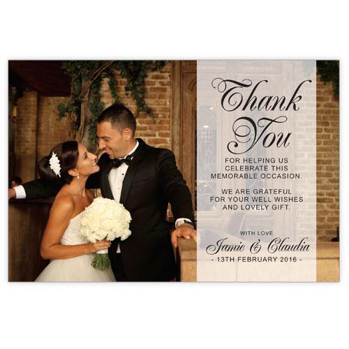 wedding thank you card