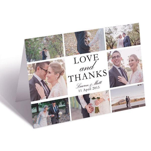 wedding thank you folded card