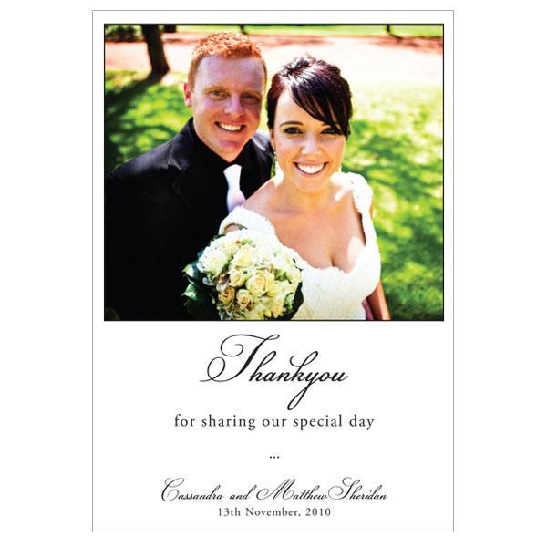 wedding thank you card