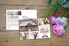 wedding thank you postcard