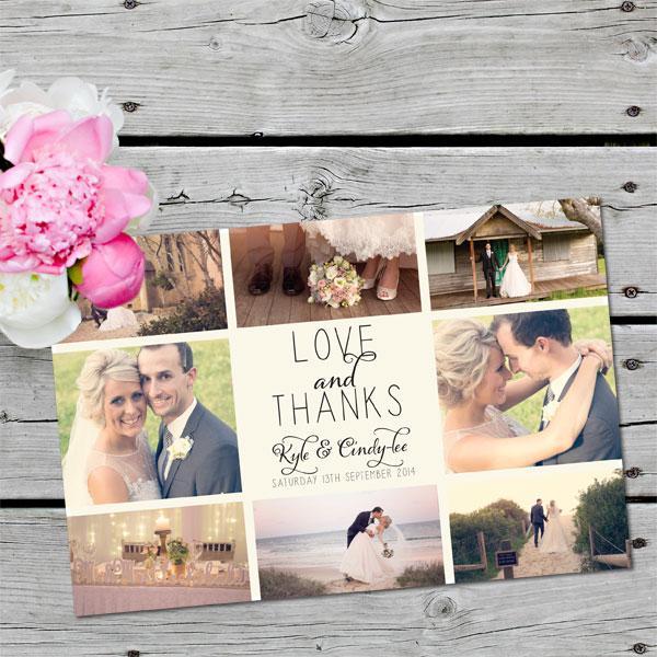 wedding thank you card