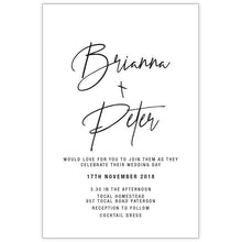classic black and white wedding invitation