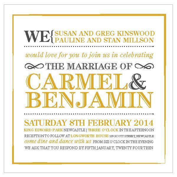 Classic wedding invitation