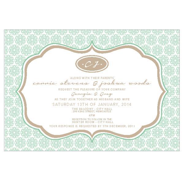 Gatsby inspired wedding invitation