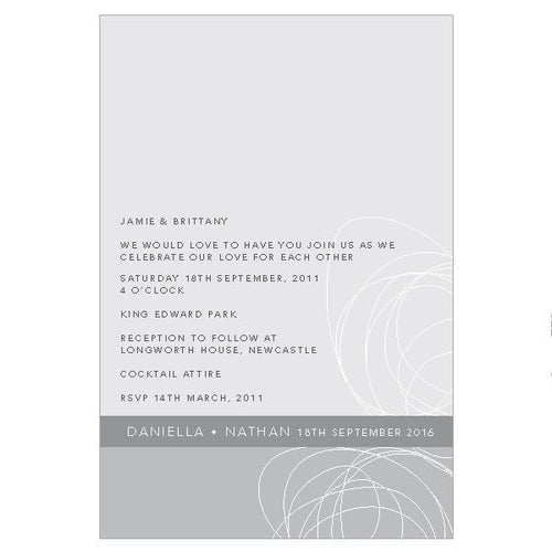 Classic and simple circle wedding invitation design.