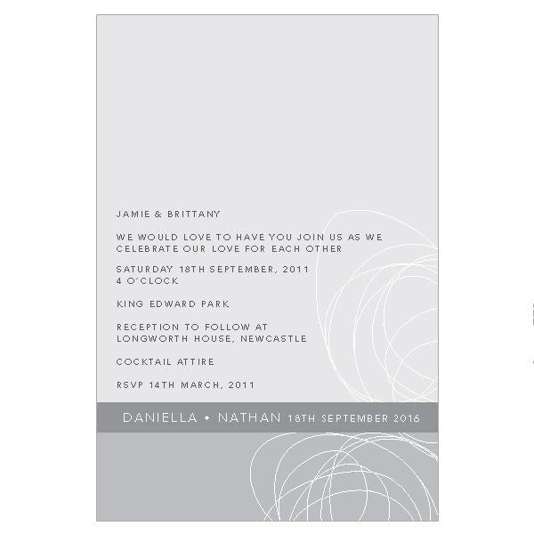 Classic and simple circle wedding invitation design.