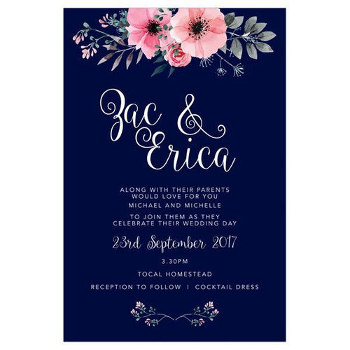 Wedding invitation Design featuring flowers