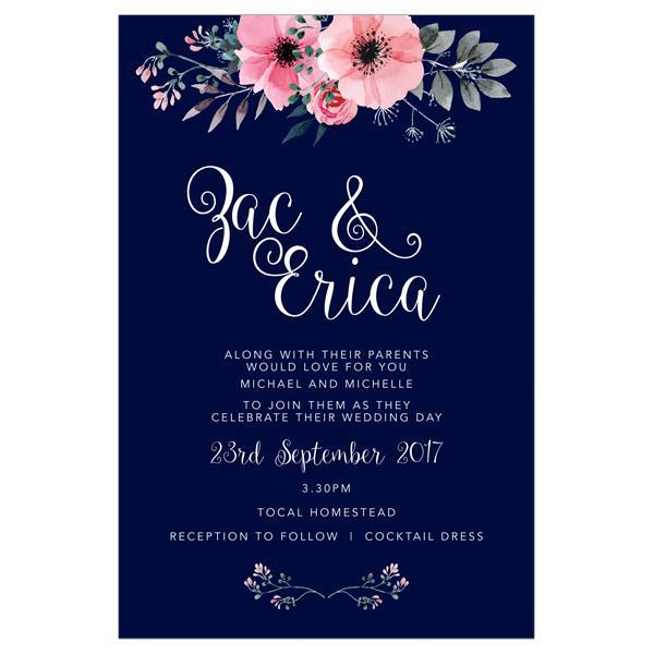 Wedding invitation Design featuring flowers