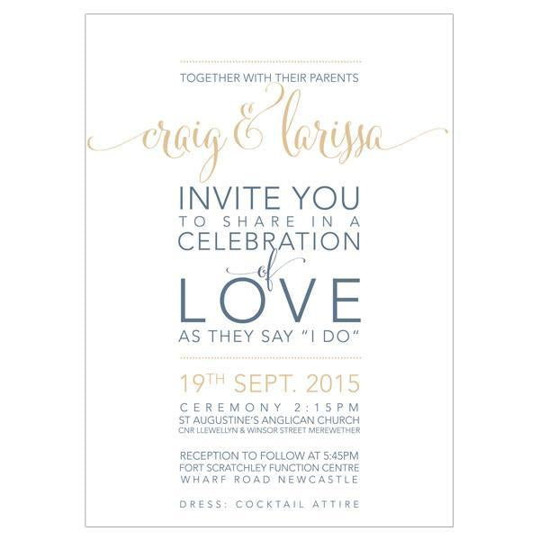 Love wedding invitation design